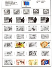 LESOTHO==Collection of 54 Stamps and 4 Souvenir Sheets