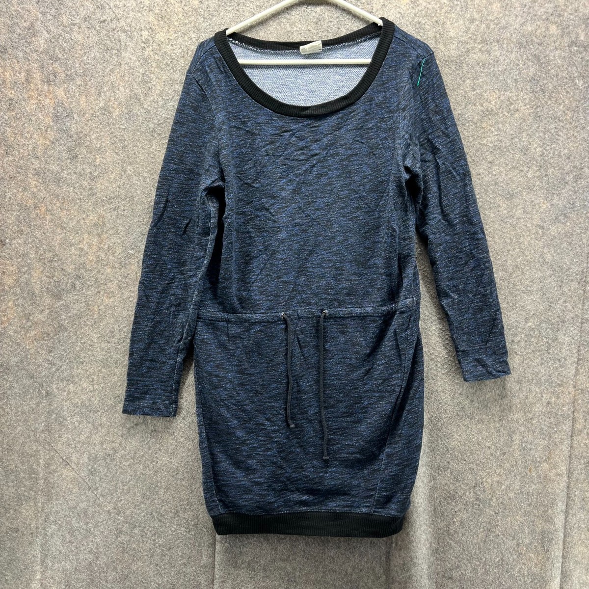 Converse Dress Sweater Women Medium Blue One Star Fleece Round Neck Vintage