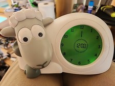 Zazu Sam the Lamb 20cm Sleep Trainer/Clock Night Light for 2y+ Baby/Toddler