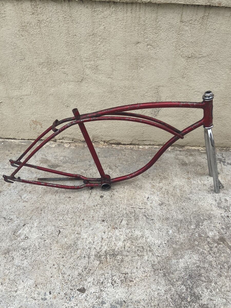 Vintage Schwinn Cruiser Frameset Chrome Fork Bike 18.5 Vintage Schwinn Cruiser Frameset Chrome Fork Bike 18.5