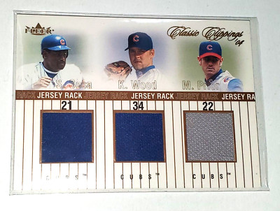 Sammy Sosa K Wood M Prior 2004 Fleer Classic Clippings Jersey Rack ...