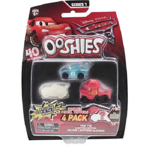 NEW DISNEY CARS 3 OOSHIES SERIES 1 PENCIL TOPPERS 4 PACK - 76458 - Picture 1 of 1