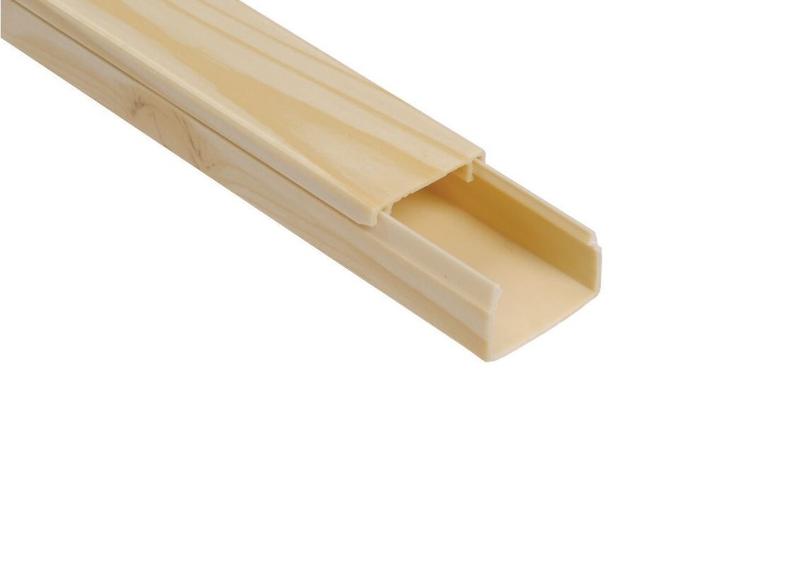 2 Mt Canalina Per Cavi Elettrica 12x12 Mm In Plastica Passacavi Legno Noce Coprifili A Parete Con Copertura - Foto 2