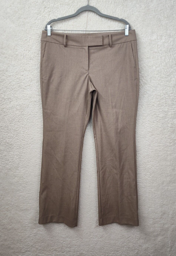 Ann Taylor Factory Women Pants 12P Brown Rayon Blend High Rise Modern Fit Chino