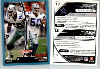 #ad #ad Bradie James Akin Ayodele 2007 Topps Total Blue #112 Cowboys EX NM $1.99