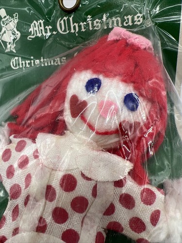 Vintage Mr Christmas Yarn Rag Doll Christmas Ornament NOS Original Package - Picture 2 of 6