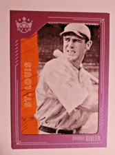 2021 DIAMOND KINGS DEBUT PLUM FRAMED PARALLEL GEORGE SISLER