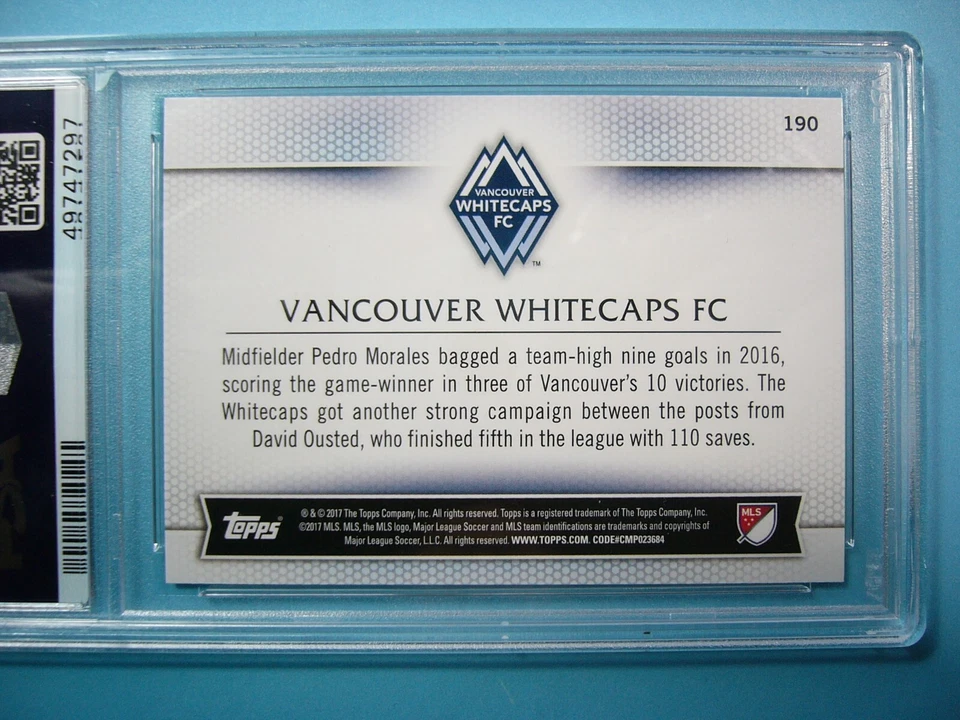 2017 2017/18 TOPPS MLS SOCCER FOOTBALL CARD 196 ALPHONSO DAVIES ROOKIE RC PSA 10 - Image 4 of 4