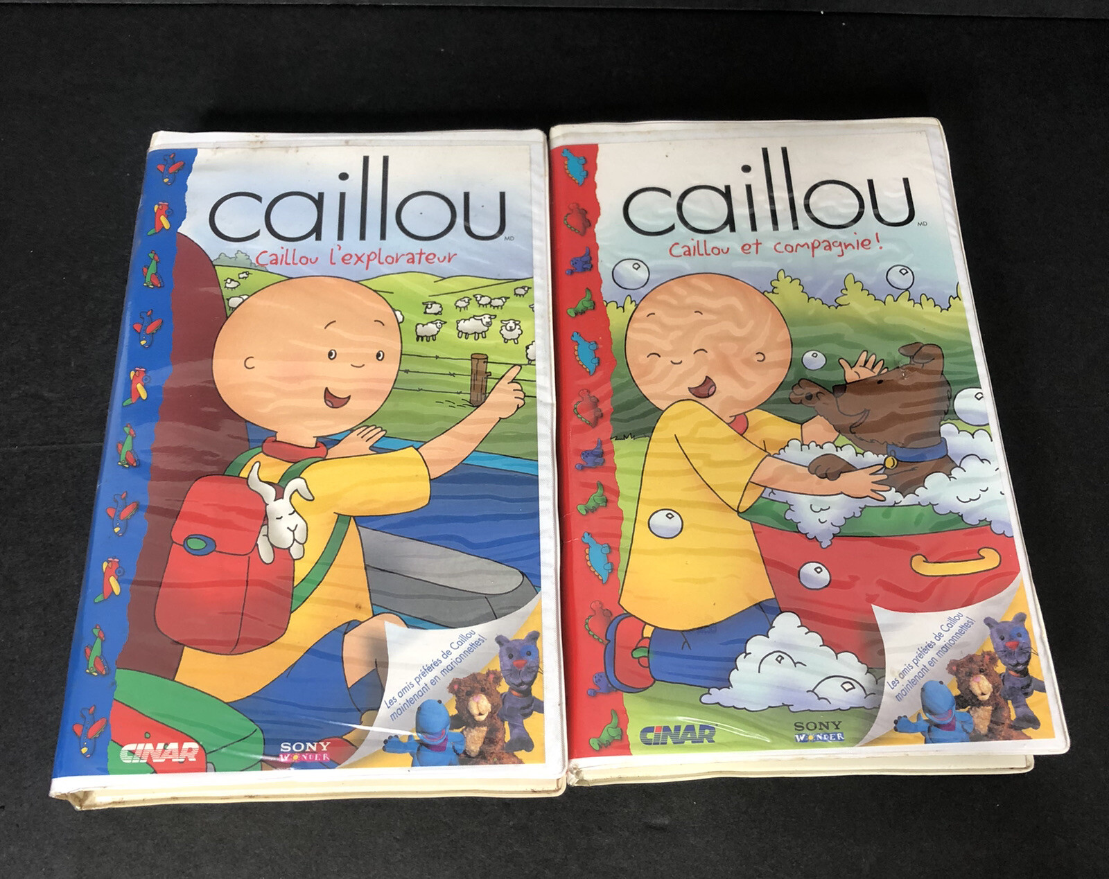 Caillou VHS Tapes FRENCH Language Set of 2 Et Compagnie! and L