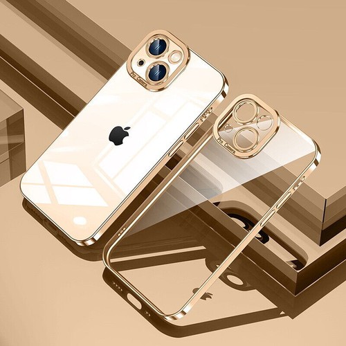 ShockProof Case For iPhone 13 12 Pro Max 11 XS XR 8 7 Plating Clear Soft Cover - Picture 1 of 23