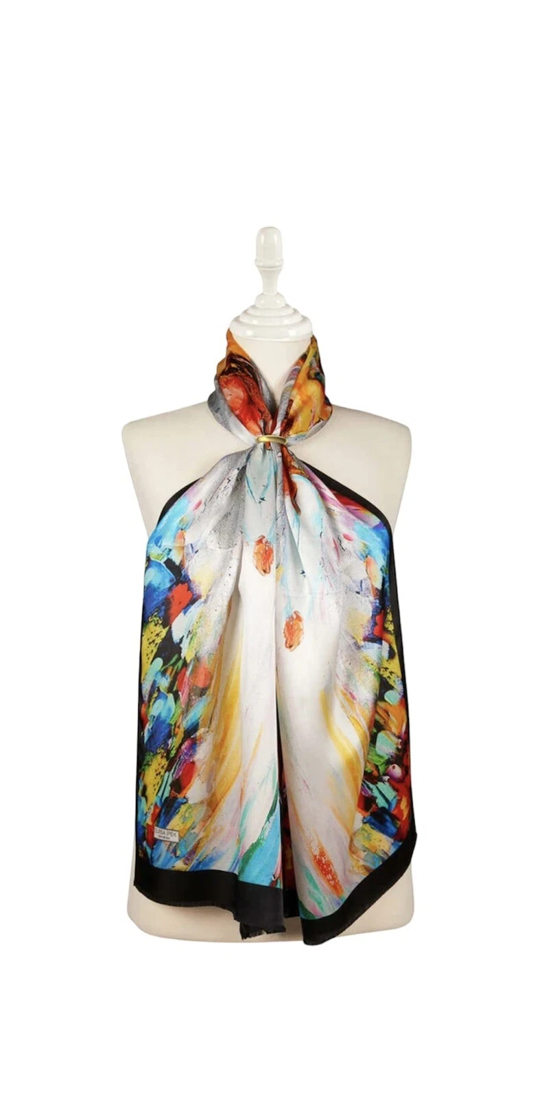 100%Silk double-side scarves hand painted Red Angel Silk Painting Foulard