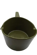 COPCO CAST IRON GREEN ENAMELED DOUBLE SPOUT SAUCE BUTTER POT WARMER PAN MICHAEL