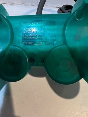 OFFICIAL SONY DUAL SHOCK Analog Controller Model RARE GREEN Scph-1200 - Picture 9 of 10