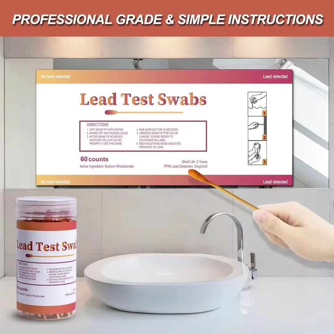 MERYDI-60pcs Lead Test Swabs - Instant Lead Test Quick Lead Paint Test Kit Home