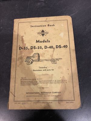 Genuine International D35 DS35 D40 DS40 Truck Parts Catalog Manual Good