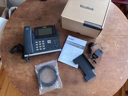 Yealink SIP-T46S Ultra-elegant Gigabit IP Telefon, POE VOIP-Telefon mit Netzteil