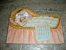 Vintage 1950's Baby's First Diary Cardboard Pink Most Never Used EUC