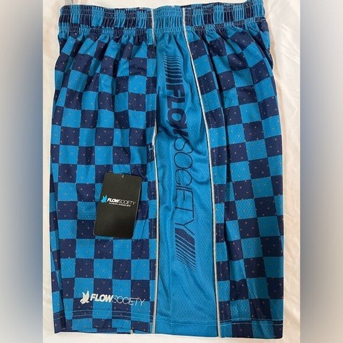 🔥FLOW SOCIETY MEN'S CHECKER ATTACK LACROSSE SHORTS #MKS62729 SIZE SMALL NWT $35