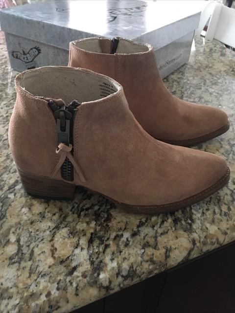 blush suede booties