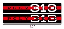 Poly Head 313 Valve Cover Decal For Dodge Chrysler Plymouth Mopar Bumper Sticker Poly Head 313 Valve Cover Decal For Dodge Chrysler Plymouth Mopar Bumper Sticker