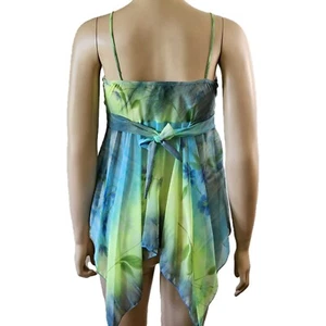 Sleeveless V-neck Top Floral Cami Babydoll Blouse back