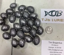 3 oz Egg Fishing Sinkers Qty 25 Veteran Owned Free Shipping