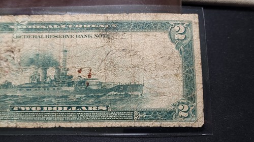 Fr.780 $2 1918 San Francisco "Battleship" Federal Reserve Bank Note - Picture 5 of 9