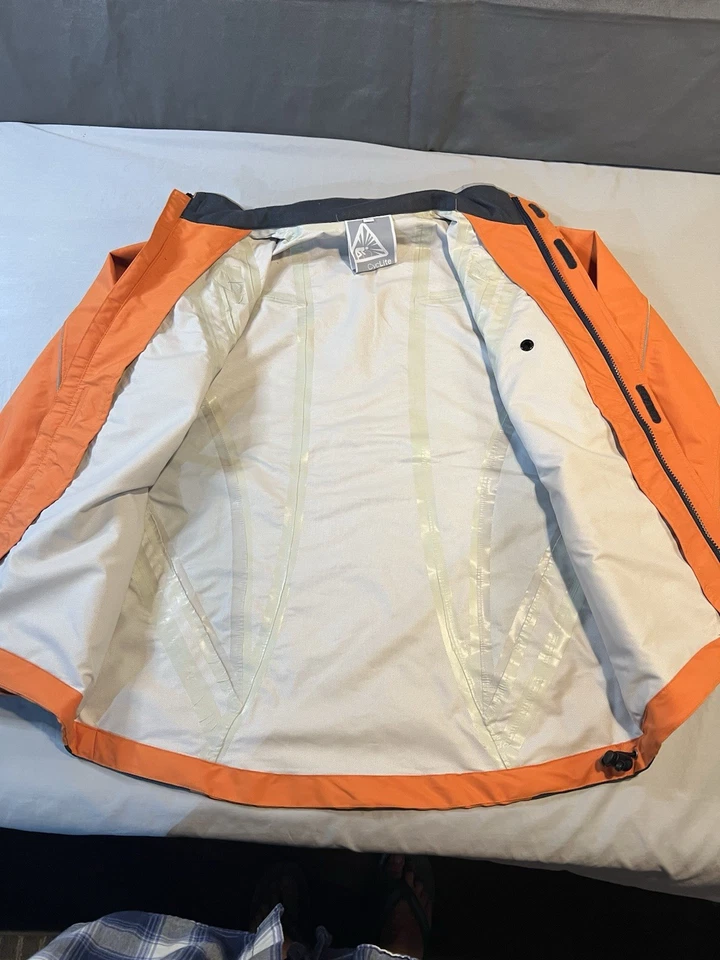 Men’s Orange Cyclite Hard shell Jacket Reflective Waterproof XS - Image 2 of 4