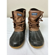 Youth Kids Unisex Sperry Port Duck Brown Tan Youth 3M Waterproof Rubber Boots