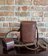 Flexaret IV Leather Camera Case with Original Lens Hood – Meopta Czechoslovakia