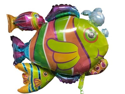 30'' Anagram Super Shape Tropical Fish Cluster Mylar Foil Balloon