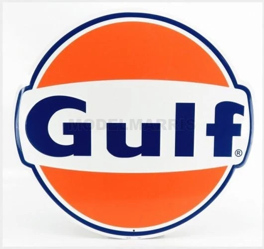 EDICOLA B24SR85030 Accessoires - Métal Round Plate - Gulf - Orange Blanc Bleu - Photo 1/1