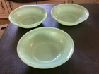 (3) Vintage Fire King Jadeite Jan & Ray Pattern Fruit / Side Dish Bowls