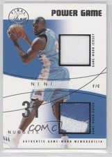 2003 Flair Final Edition Power Game Jerseys Platinum 22/43 Nene Dual Patch 0h5