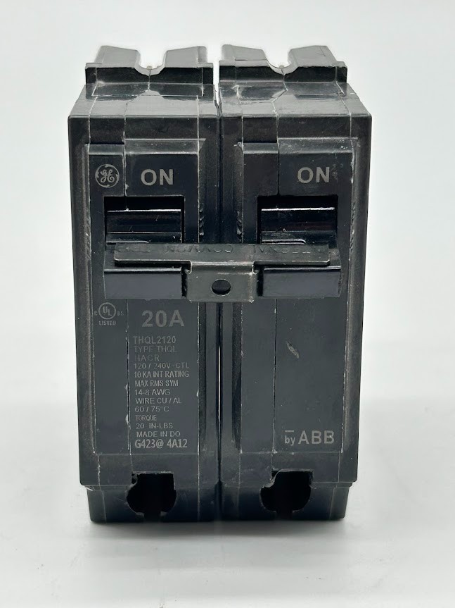 General Electric GE THQL2120 Circuit Breaker 2-Pole 20-Amp 20A 2P (5-Pack)