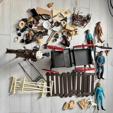 Vintage Marx Johnny West Huge Lot of FIgures and AccesoriesAntique Western Toys