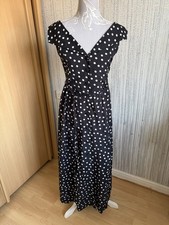 RIXO BNWT ladies Siena Dress Size 18 Black White Dot Rrp £289 summer special occ