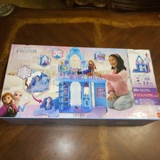 Mattel Disney Frozen Elsa Ice Castle Playset with Olaf Figure 2.5ft Tall NEW