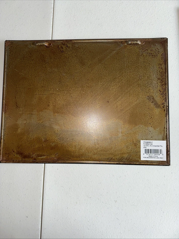 Creativo Juego Cooperativo de 2 Placas de Pared de Navidad de Lata de Metal Ángel Niños Ciervo Cachorro Foto 3 de 4