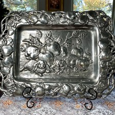 Arthur Court Bunny Apples Platter Serving Tray Vintage Easter 1993 18.5" x 13.5"