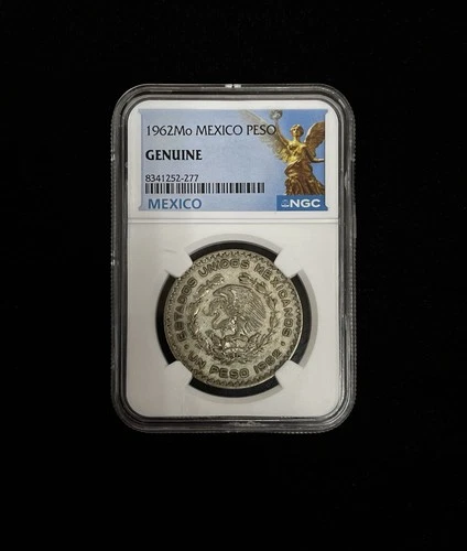 1962 NGC Mo Mexico Peso Genuine