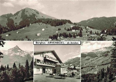 Arvenbuehl Amden SG Arvenbueel Berghus Hotel Mountain Landscape Alps Forest Pasture Construction
