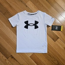 NEW Under Armour Little Boy Short Sleeve UPF 50 Swim Rashguard Top sz 4