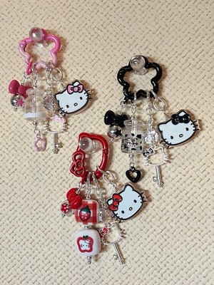 Handmade  Cute Kitty Keychain Bag Charm Pendant for Girls Gift-Pink