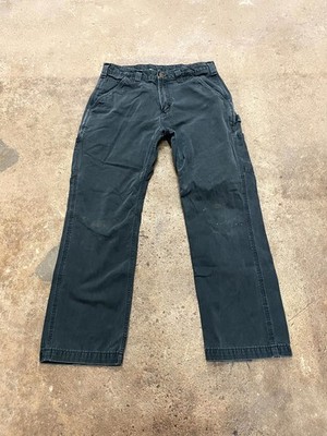 Carhartt Relaxed Carpenter Pants Mens 33x30 Black Cotton Twill Dungaree Straight