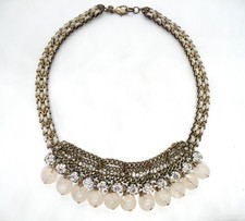Vintage Loft Signed Acrylic Beaded Fringe Cor...