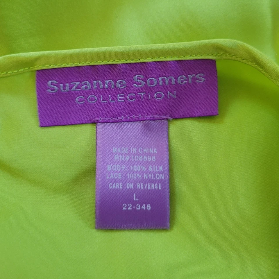 De Colección Babydoll Seda Cami Top Manga Mujer Talla Grande Y2K Verde Encaje Coqueta Hada Foto 3 de 4