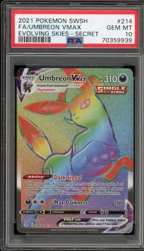 Pokemon Umbreon VMAX Evolving Skies Secret Rare #214 PSA 10 Gem Mint