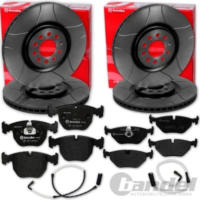 Brembo DISCOS DE FRENO RANURADOS + PASTILLAS DELANTERAS + TRASERAS aptos para BMW Serie 5 E39