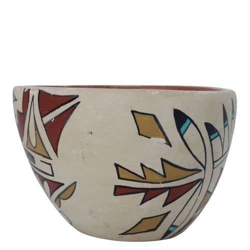 Vaso vintage Jemez Pueblo ceramica nativi americani vaso firmato Rose Sandia - Foto 3 di 9